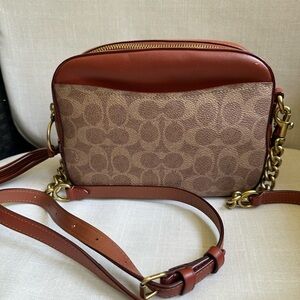 Coach Brown and Tan Crossbody Bag